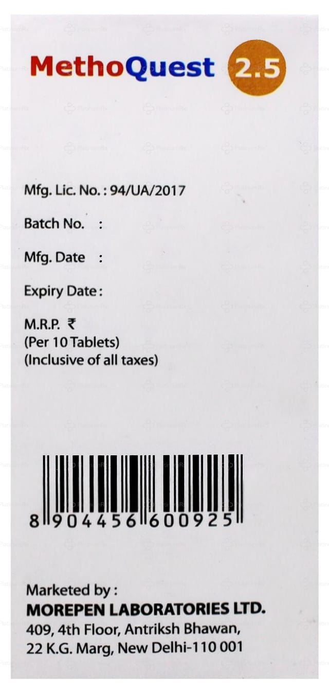 Methoquest 2.5mg Tablet 10s