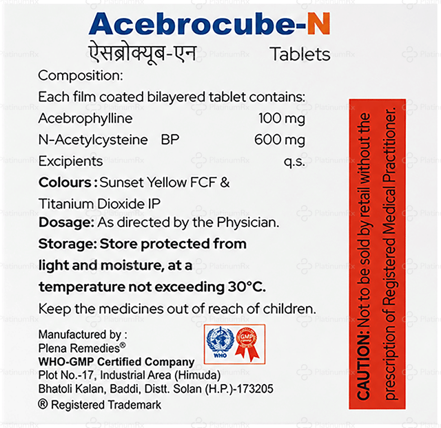Acebrocube N 100/600mg Tablet 10s