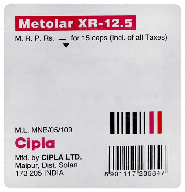 Metolar XR 12.5mg Capsule ER15s