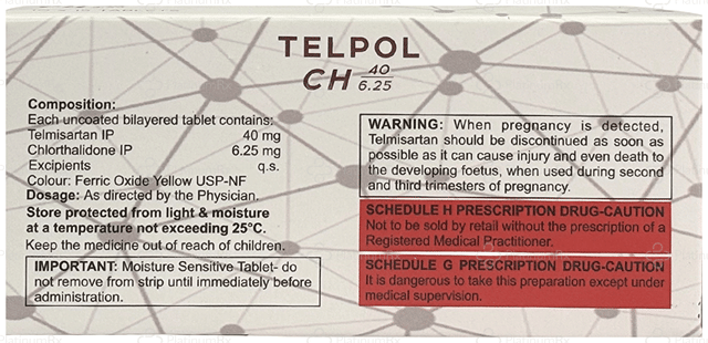 Telpol CH 6.25/40mg Tablet 15s