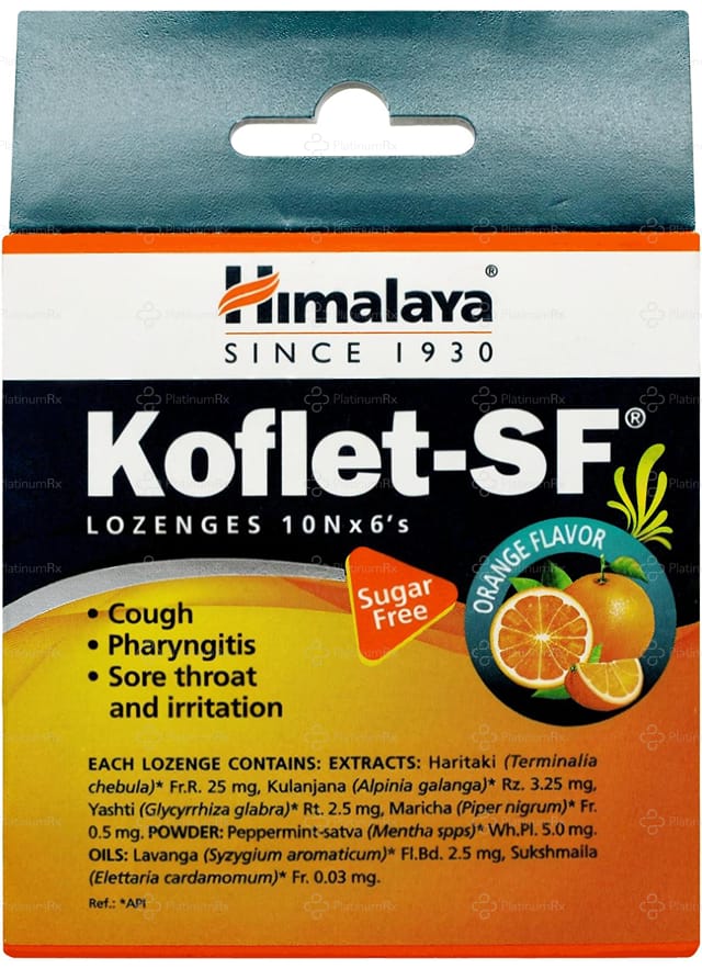 Himalaya Koflet SF Cough Lozenges Orange 6s