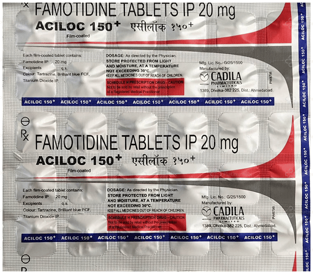 Aciloc 150 Plus 20mg Tablet 30s