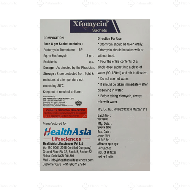 Xfomycin 3000mg Powder 8gm