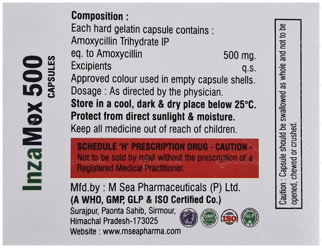 InzaMox 500mg Capsule 10s