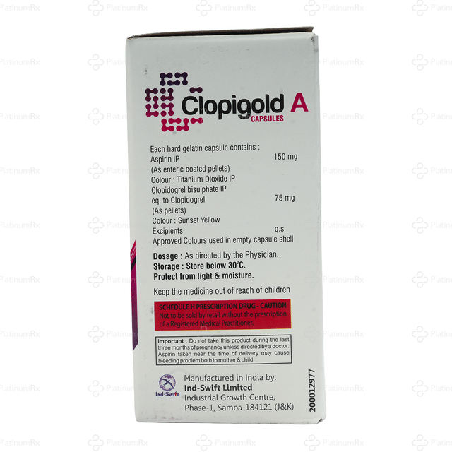 Clopigold A 150/75mg Capsule 15s