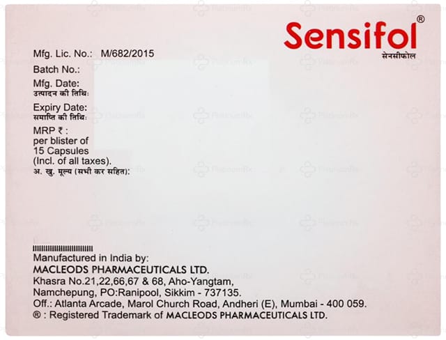 Sensifol Soft Gelatin Capsule 15s