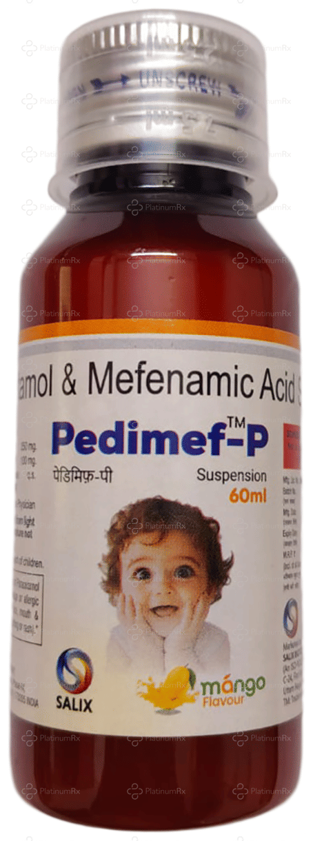 Pedimef P 100/250mg Mango Oral Suspension 60ml