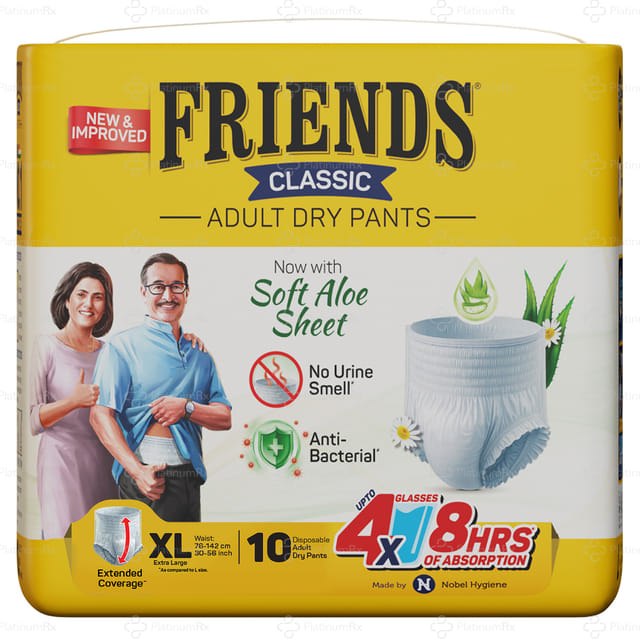 Friends Classic Adult Dry Pants Xl Diapers 10s