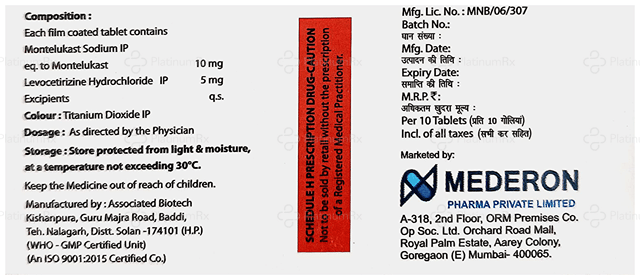 Eronmont LC 5/10mg Tablet 10s