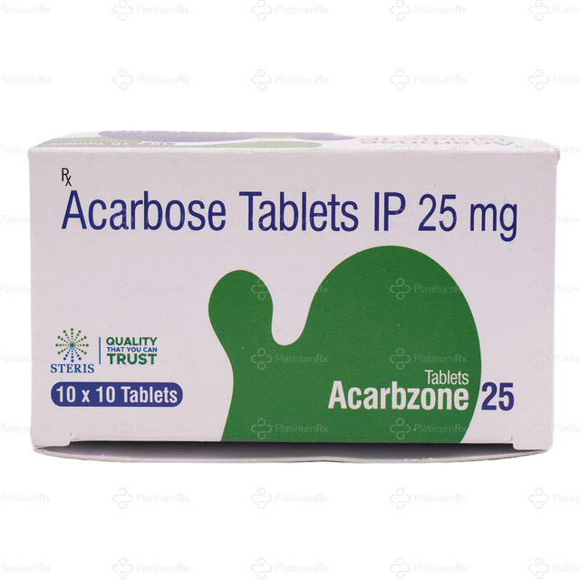 Acarbzone 25mg Tablet 10s