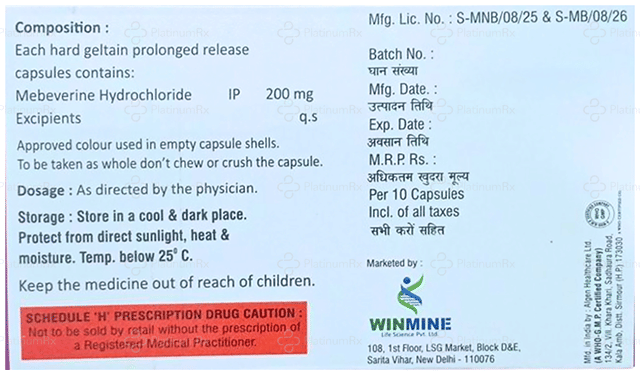 Mebmine 200mg Capsule PR 10s