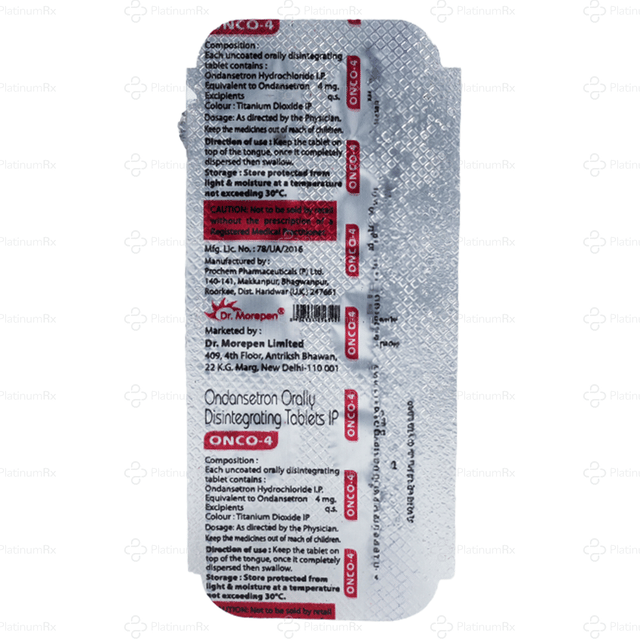 Onco 4mg Tablet 10s
