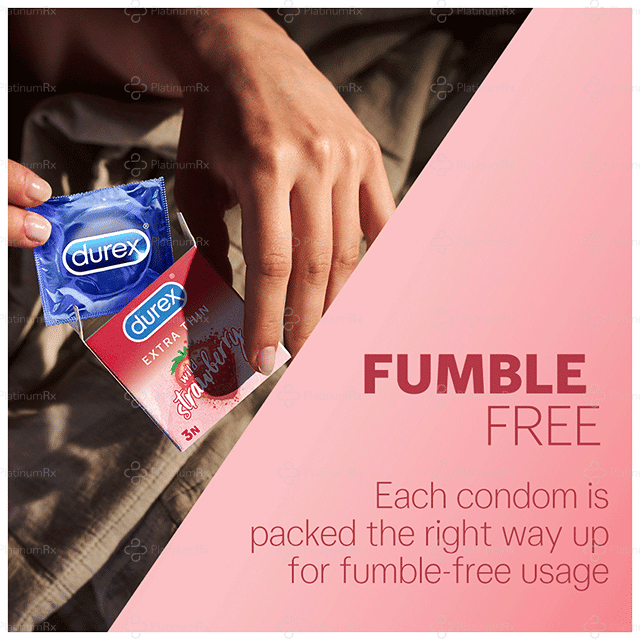 Durex Extra Thin Wild Strawberry Condom 10s