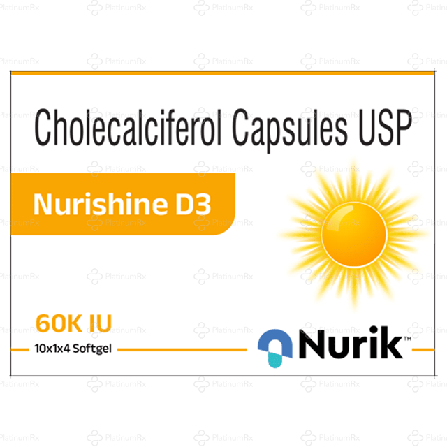 Nurishine D3 60000IU Capsule 4s