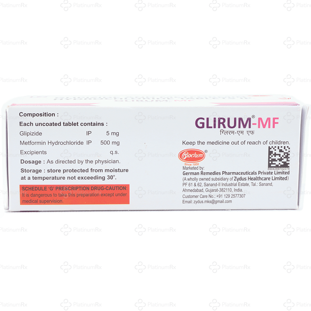 Glirum MF 5/500mg Tablet 10s