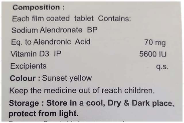 Alensyn D 70mg/5600IU Tablet 4s