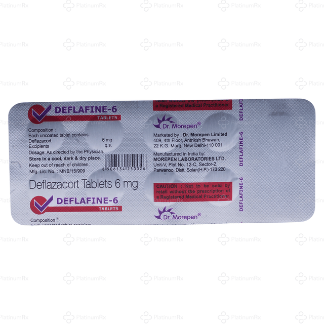 Deflafine 6mg Tablet 10s