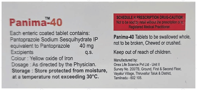 Panima 40mg Tablet 10s