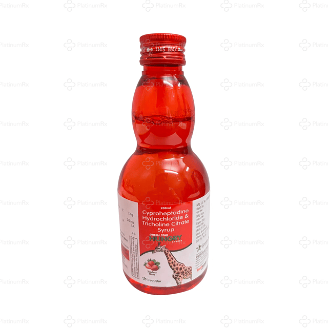 Green Star Hungry 2/275mg Strawberry Syrup 200ml