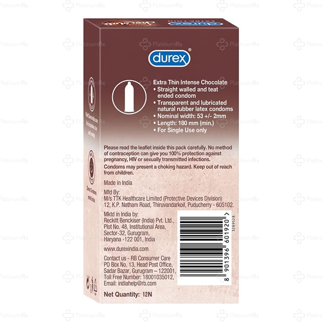 Durex Extra Intense Chocolate Condom 12s