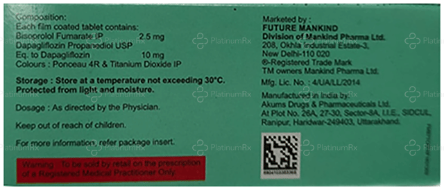 Bisoheart D 2.5/10mg Tablet 10s