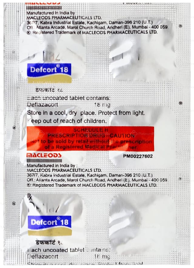 Defcort 18mg Tablet 6s