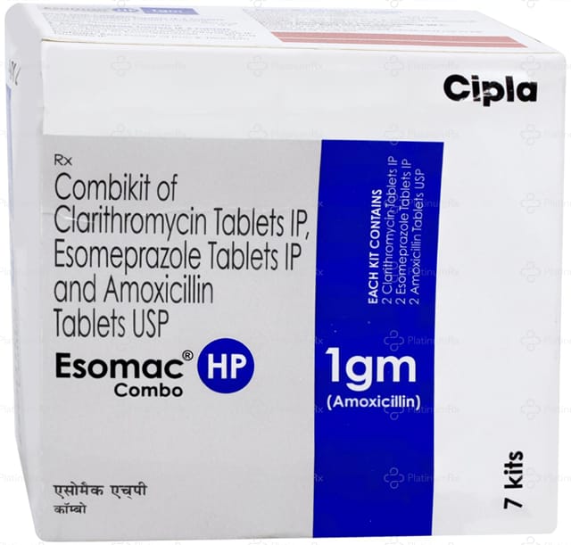 Esomac HP Combo 1000/500/40mg Tablet 6s