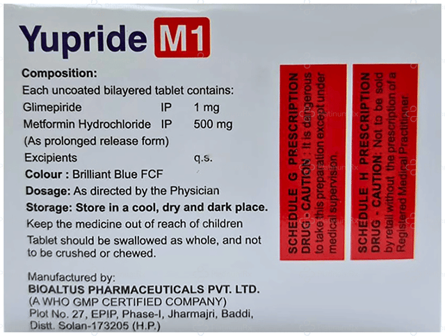 Yupride M 1/500mg Tablet PR 14s