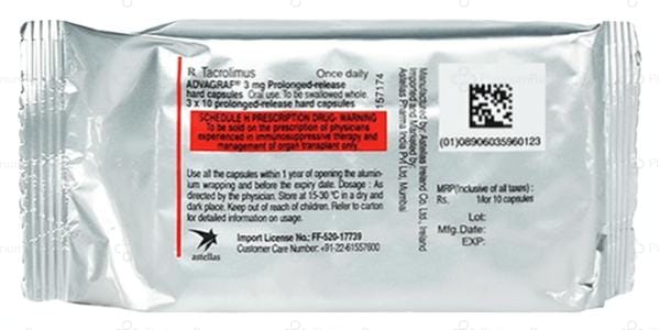 Advagraf 3mg Capsule PR 10s