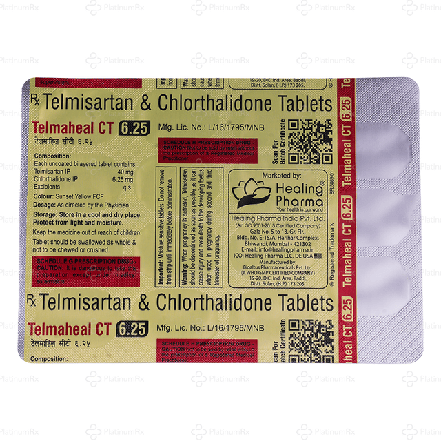 Telmaheal CT 6.25/40mg Tablet 15s