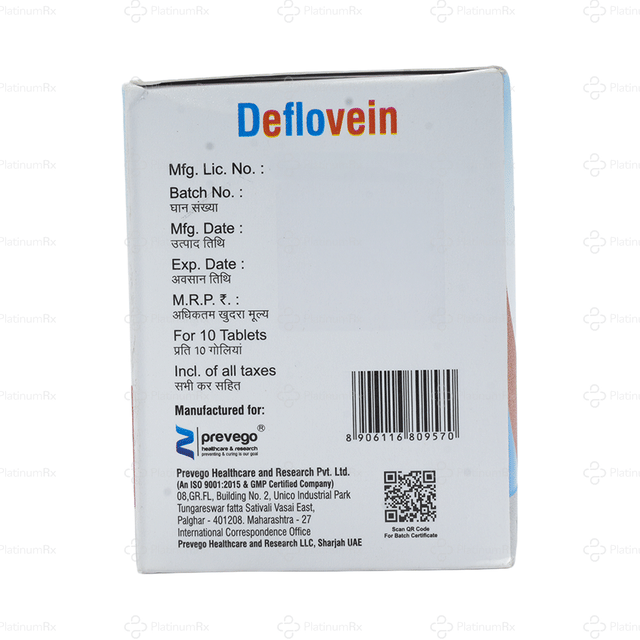 Deflovein 500mg Tablet 10s