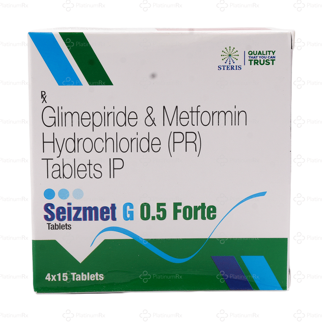 Seizmet G 0.5/1000mg Forte Tablet PR 15s
