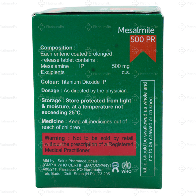 Mesalmile 500mg Tablet PR 10s