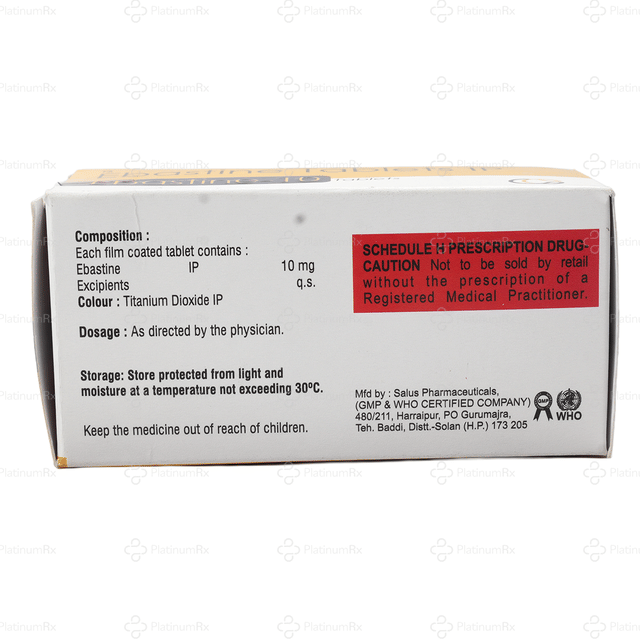 Ebastine 10mg Tablet 10s