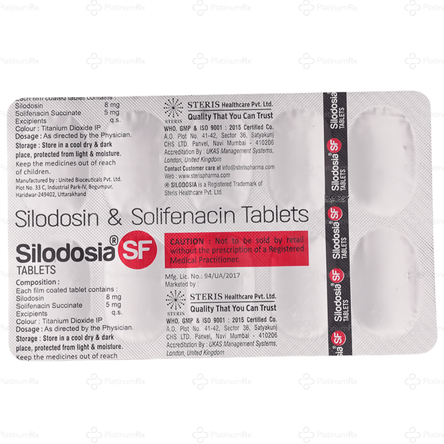 Silodosia SF 8/5mg Tablet 10s