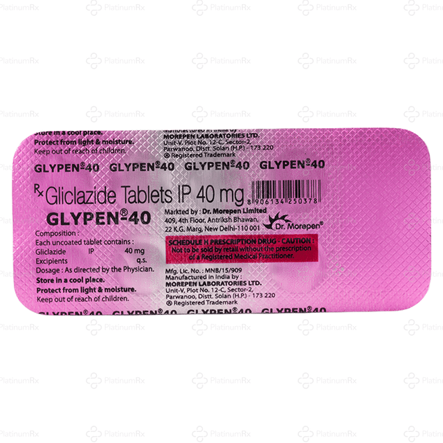 Glypen 40mg Tablet 10s