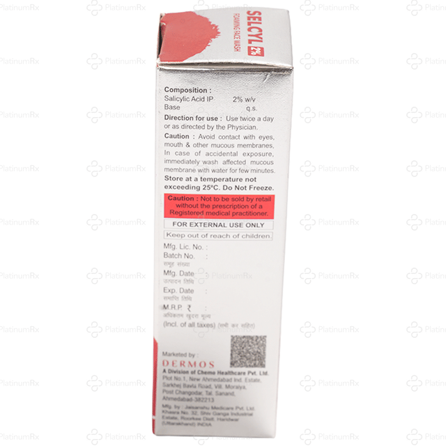 Selcyl 2% Face Wash 60ml