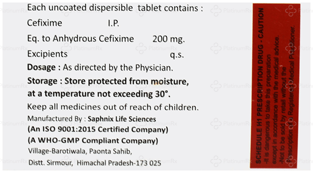 Rosef 200mg Tablet DT 10s