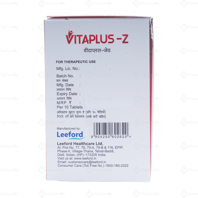 Vitaplus Z Tablet 10s