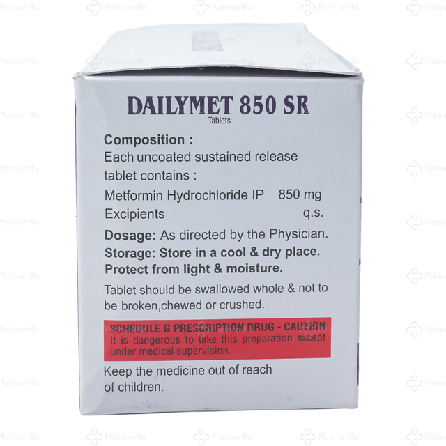Dailymet 850mg SR Tablet 10s