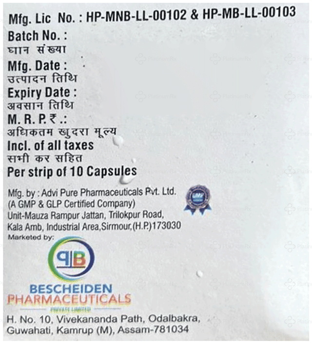Besros CV 75/10mg Capsule 10s
