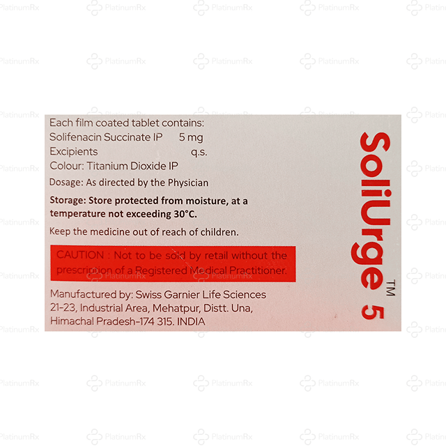 SoliUrge 5mg Tablet 15s