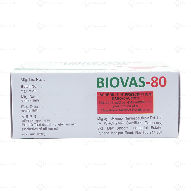 Biovas 80mg Tablet 10s