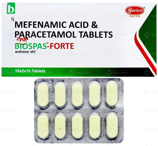 Biospas Forte 500/325mg Tablet 10s