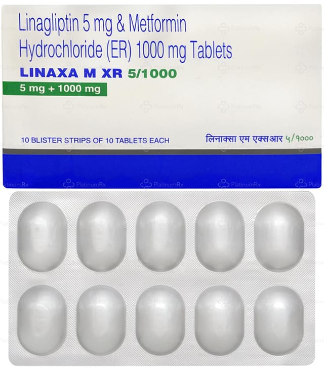Linaxa M 1000mg/5mg Tablet XR 10s