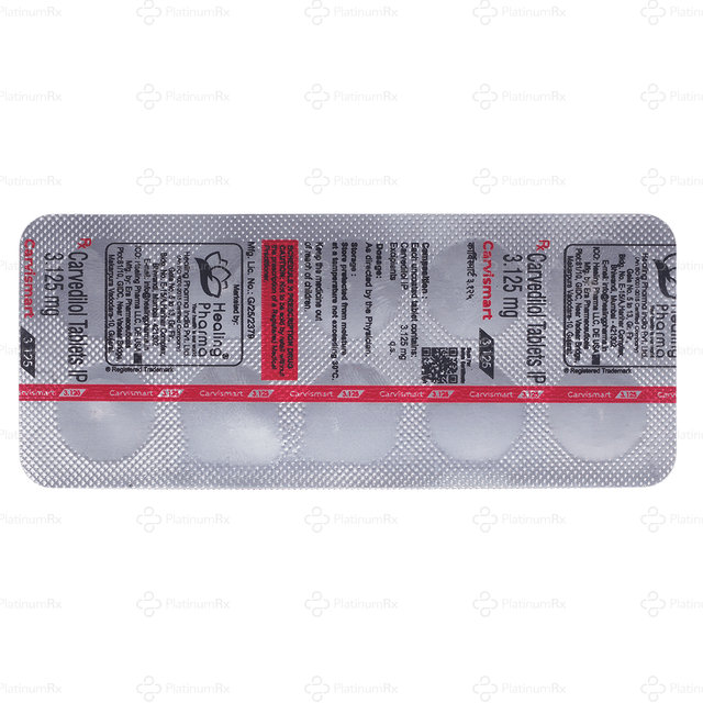 Carvismart 3.125mg Tablet 10s