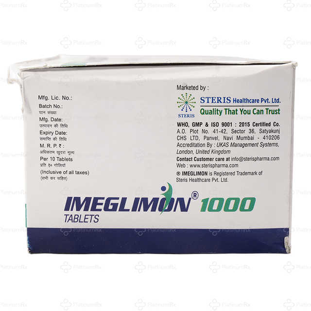 Imeglimon 1000mg Tablet 10s