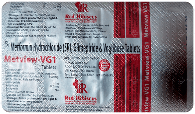 Metview VG 1/500/0.2mg Tablet SR 10s