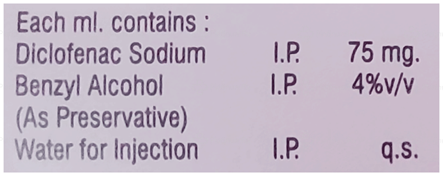 Diclom AQ 75mg Injection 1s