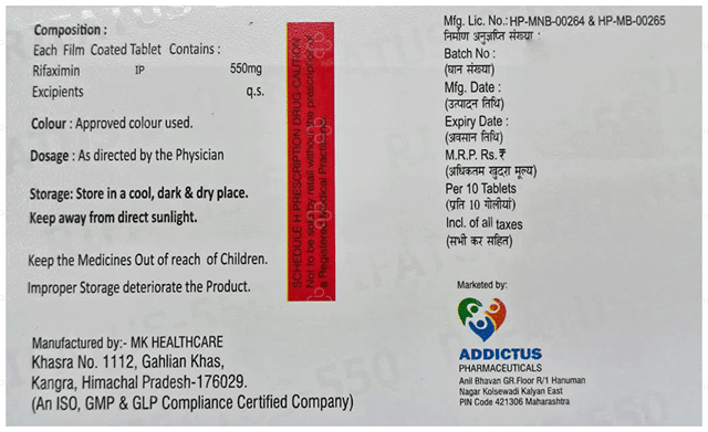 Rifatus 550mg Tablet 10s